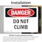 Signmission Do Not Climb, 5 in W x Rectangle, Vinyl Decal OS-2PACK-DS-D-35-L-2110 - alternate 3